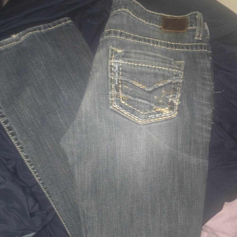 BKE Women's Straight Leg Jeans in Blue - Picture 2 of 4